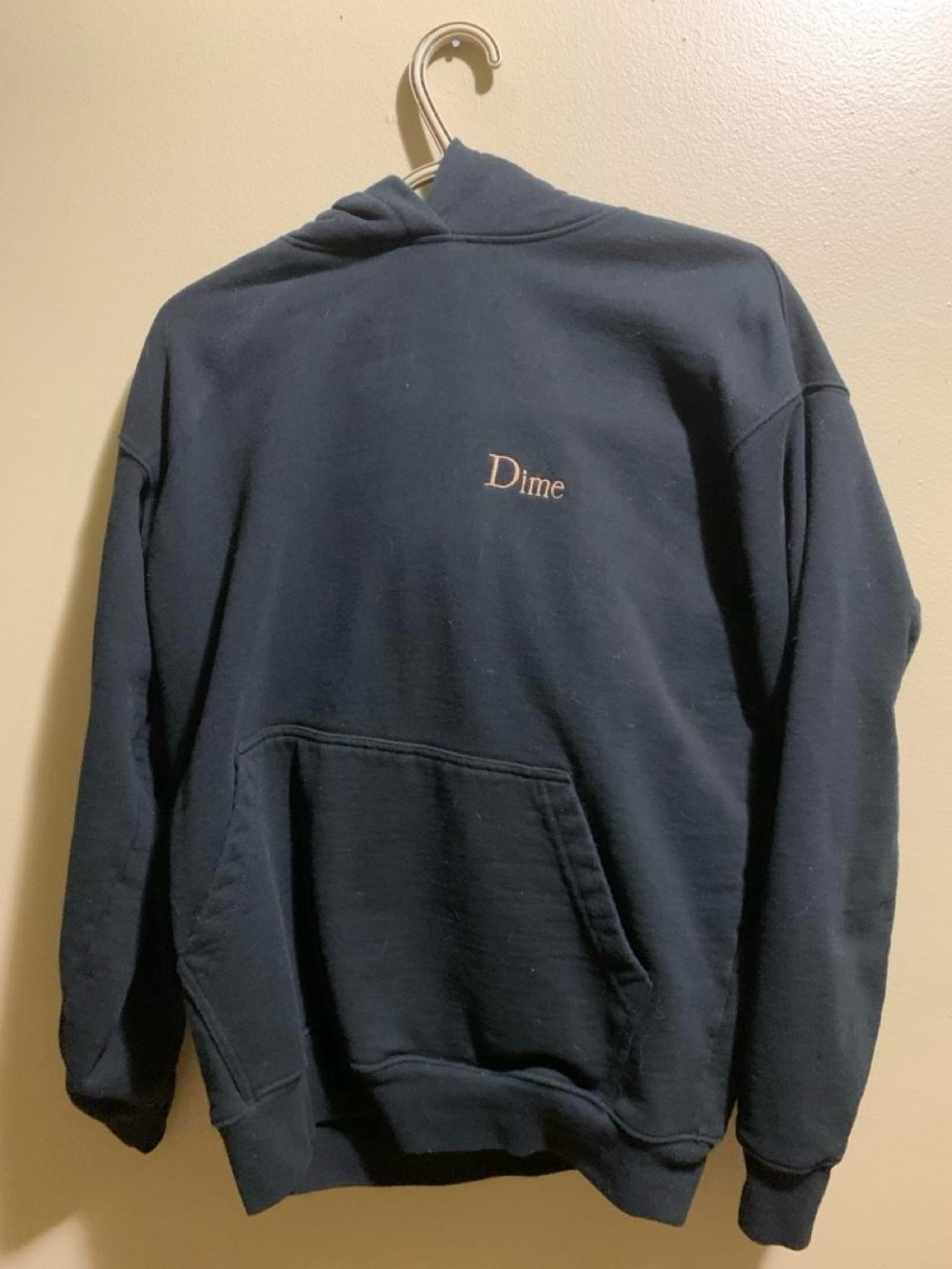 Dime Women's Navy Hoodie with Center Logo